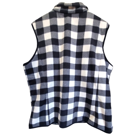 BUNDLE/LOT XXL Comfy Buffalo Check Fleece Zip-Up Vest w/Zip-Up Pockets EUC - Picture 3 of 13